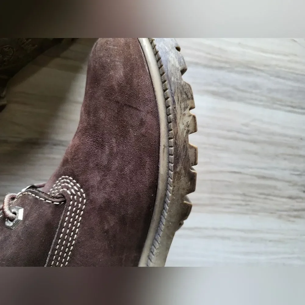 Timberland Chocolate Brown Waterproof Boots Size 8.5M Women